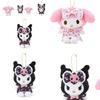 Очаровательное платье с цветочным принтом Куроми, плюшевая вешалка Sanrio, новый японский стиль, коллекционное