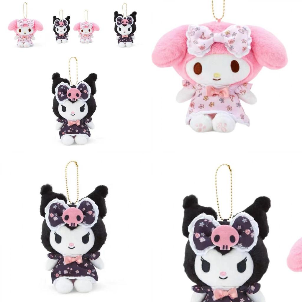 Очаровательное платье с цветочным принтом Куроми, плюшевая вешалка Sanrio, новый японский стиль, коллекционное