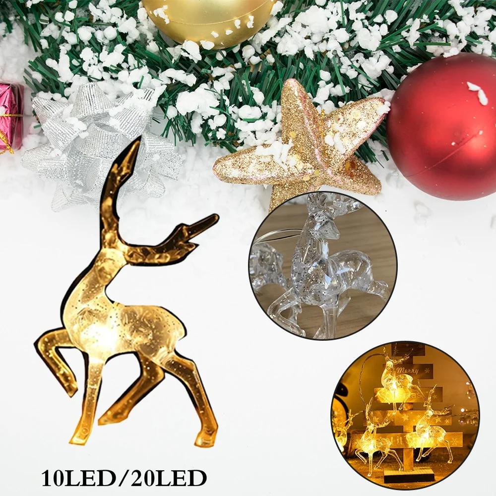 10LED/20LED Elk String Light Home Подвесной светильник Рождественская елка Декор Украшение Гостиная Украшение для дома