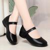 Spring Autumn Platform Soft Leather Casual Wedge Shallow Mouth Comfortable Women Daily Mom JK Black Low Heel Shoes Cosplay