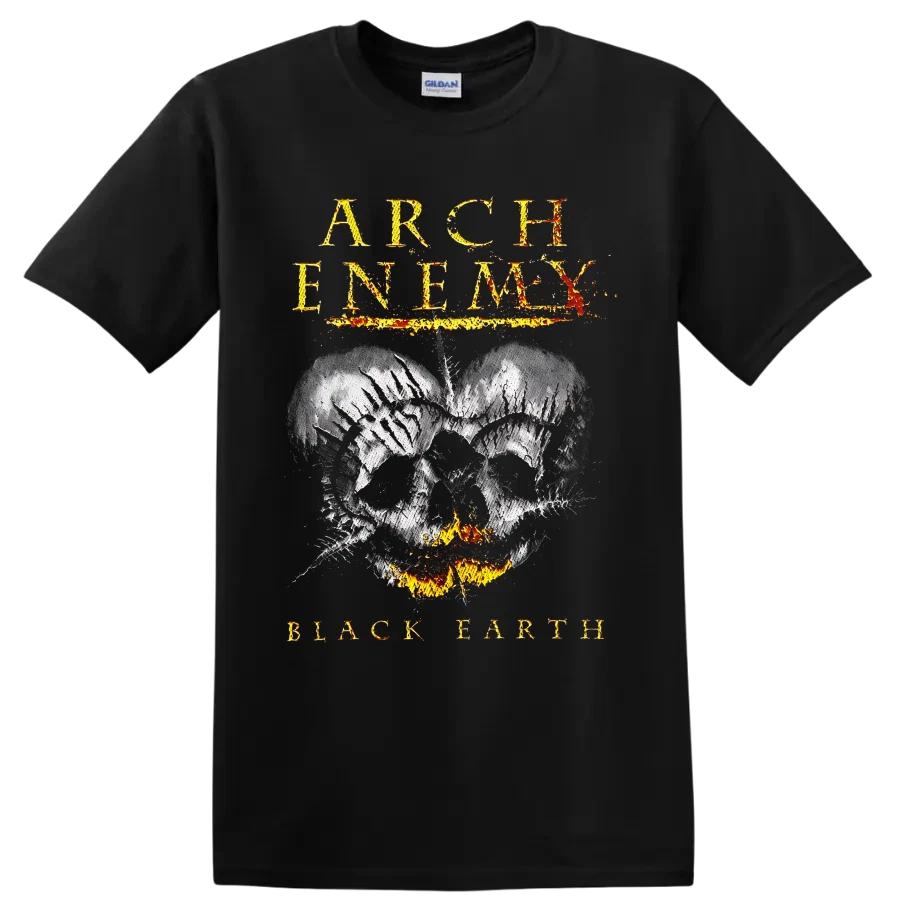 Arch Enemy Метал-группа Череп Огонь Графическая футболка Готическая Тяжелая музыка Футболка Унисекс
