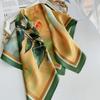 Hangzhou Silk Mulberry Silk Scarf Female Lotus Silk Scarf Female Versatile Mulberry Silk Square Scarf Decorative Scarf Shawl