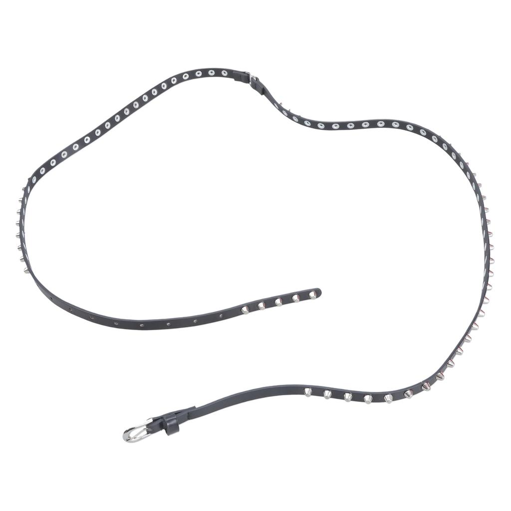 Ремень с заклепками для леди, пояс на талию с двойной петлей, модный узкий ремень с пряжкой-булавкой, пояс для джинсов и брюк, женские аксессуары