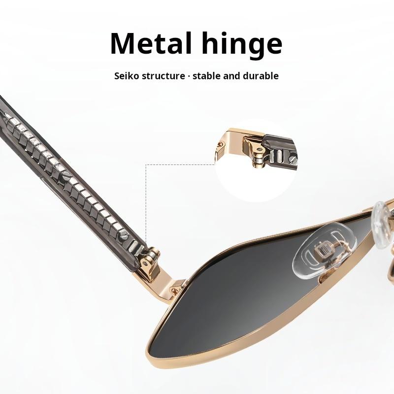 TFTB Fashion Classic Pilot Men's Polarized Sunglasses Driving Fishing UV Protection Retro Double Beam Alloy Eyeglasses S15223