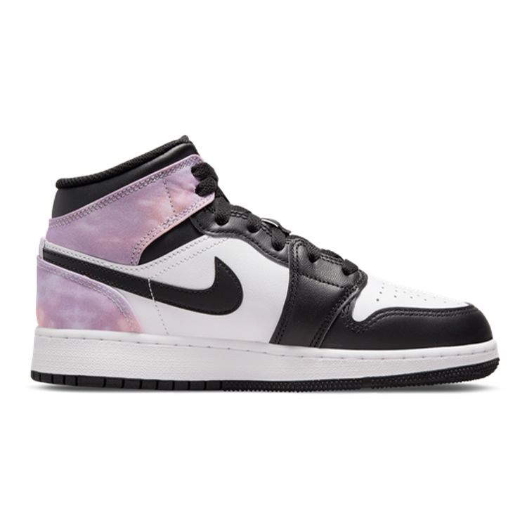 Детские кроссовки Air Jordan 1 Mid SE GS Zen Master White Black Amethyst-Wave DM6216-001