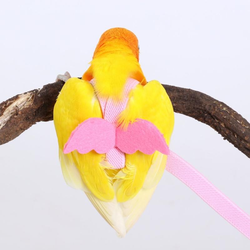 Parrot Outdoor Walking Harness Leash Soft Skin-Friendly Flight Training Rope for Cockatiel Budgie Parakeet Pet Bird Supplies