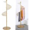 Н/Д Напольный металлический спиральный держатель для шарфов, 30 стержней, вешалка для ремней, брюк, одеял для магазина одежды, коммерческая домашняя стойка для демонстрации, экономия места