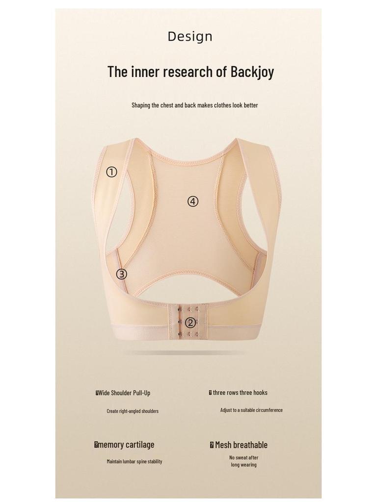 Adjustable Underwire Bra for Back Shaping, Breast Lift, Underarm Fat Reduction, and Body Contouring with Hook-and-Eye Closure