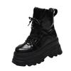 Fashion 2024 New Fashion Trend Street Cool Lace-up Combat Women Boots 7cm Chunky Heel Platform Women Boots Thick Height Casual Boots