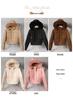 Women's Short Winter Cotton Parka with Fur Collar - Thickened Korean Style Velvet Jacket