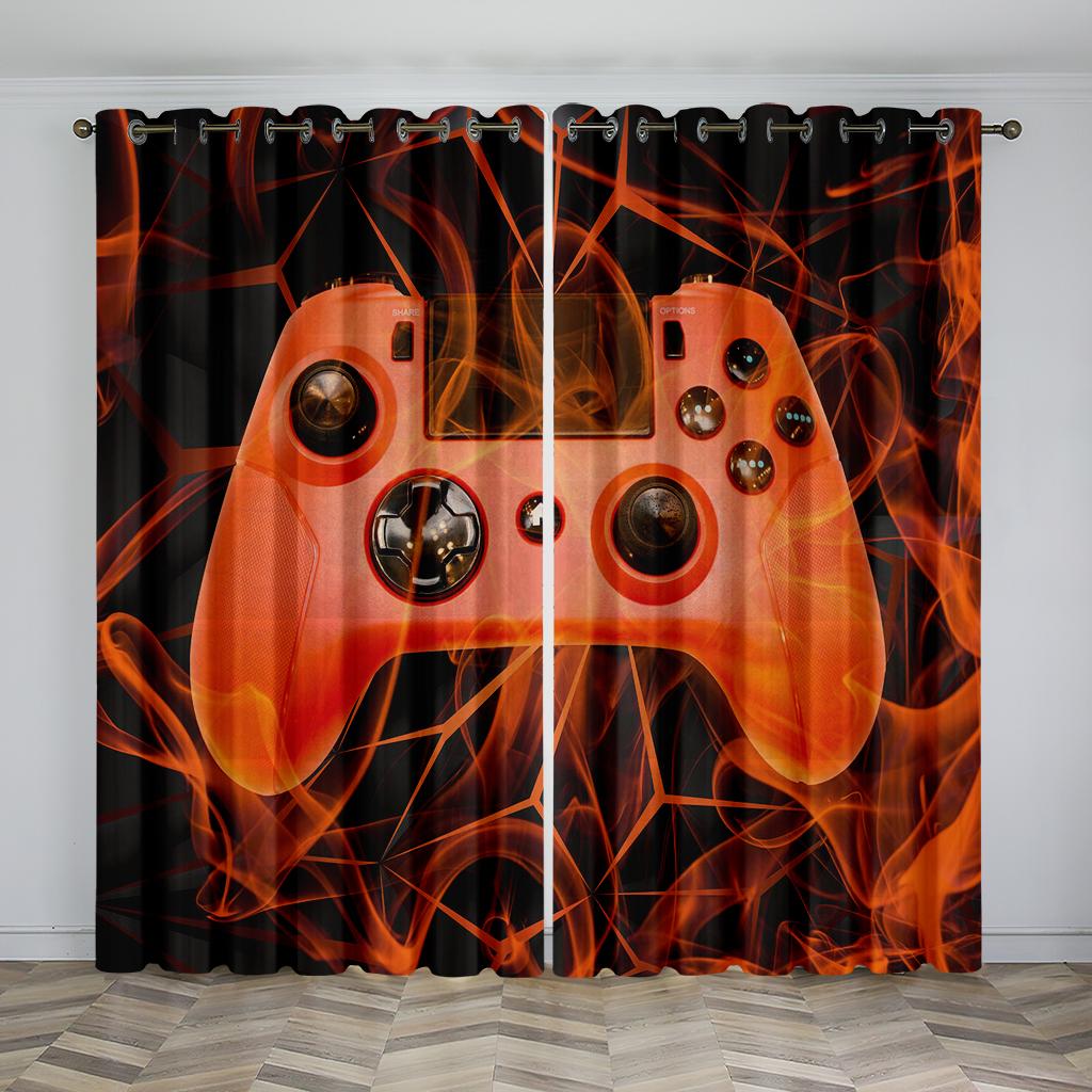 3D дешевые крутые геймпад-контроллер серии солнцезащитные шторы 2 панели детская гостиная спальня украшения окна шторы