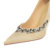 Fashion 2025 NEW silks satins Women Pumps Rhinestone design High Heels Stilettos 10 cm and 7 cm Luxury banquet shoes Sexy party shoes