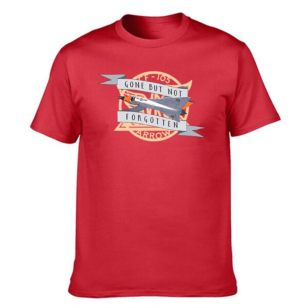 Unisexs Cotton Short Sleeve Tshirt With Cf105 Avro Arrow Gone But Not Forgotten Jet Print