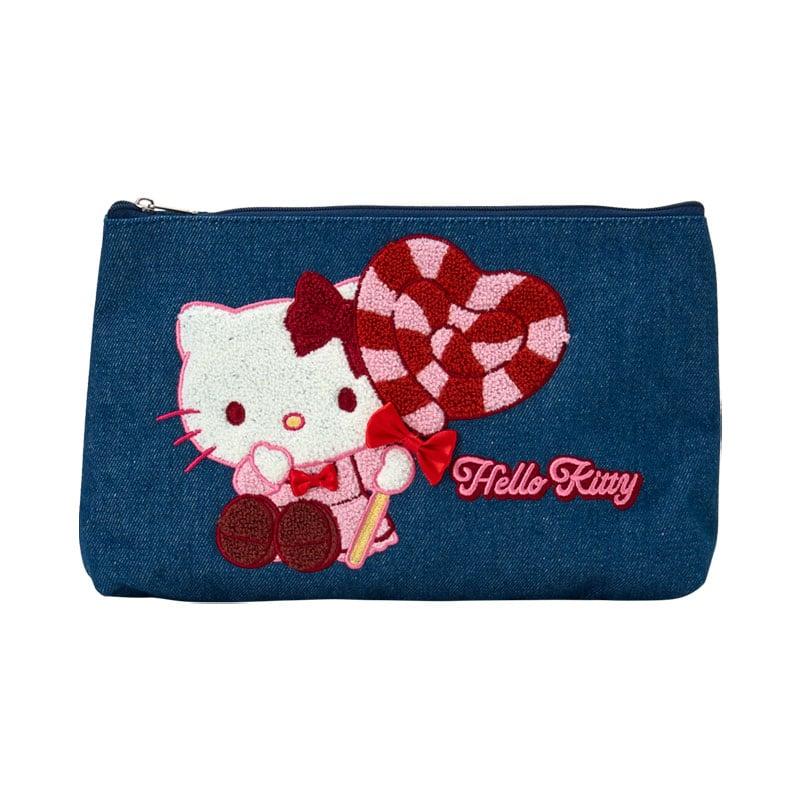 Sanrio Вышитый деним-кошелек Sagara Hello Kitty Япония НОВЫЙ Персонажи Sanrio