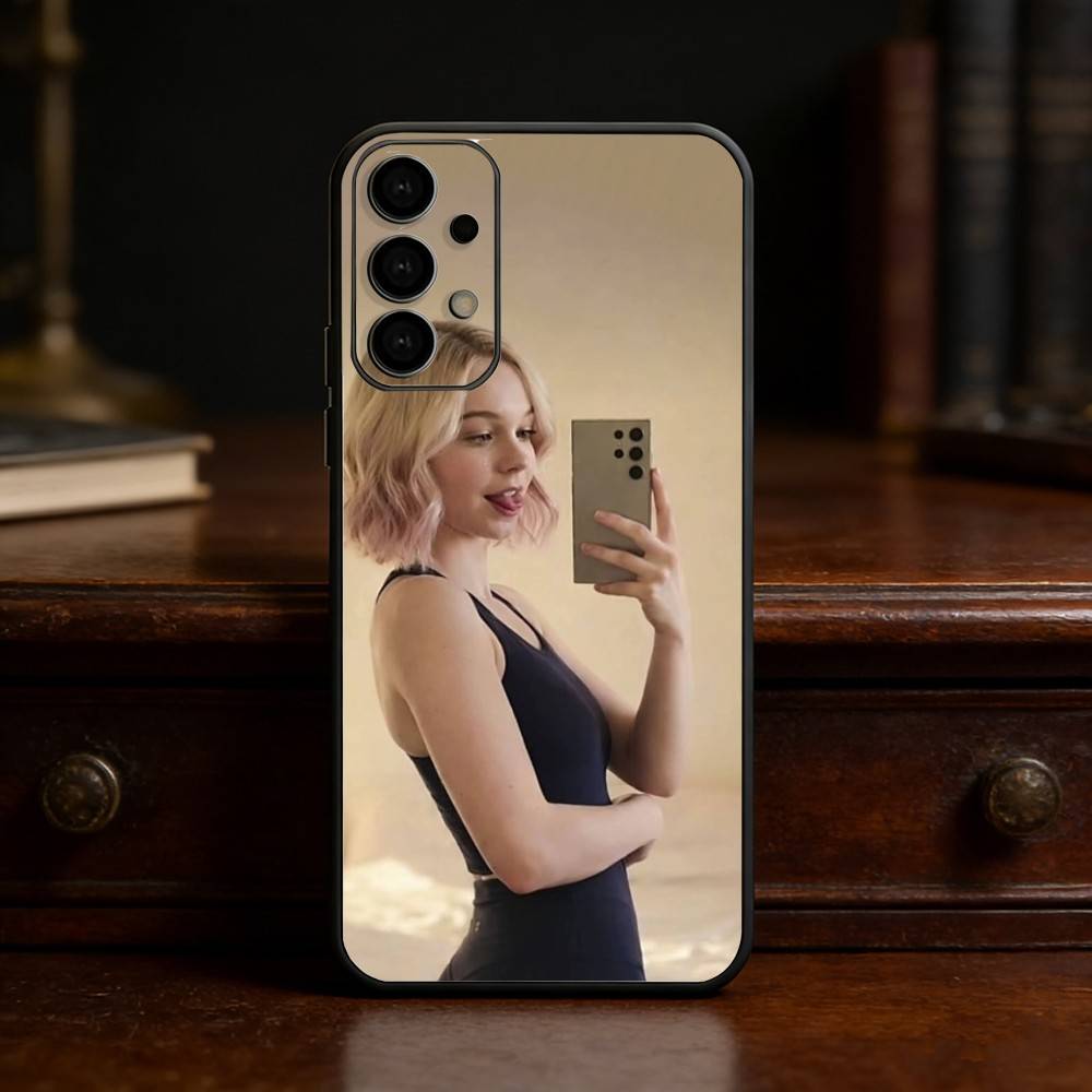 Милый E-Emma Актер M-Myers Чехол для телефона Samsung S25,24,23,22,30,21,10,9,Ultra,Plus,Lite Мягкий Черный Чехол