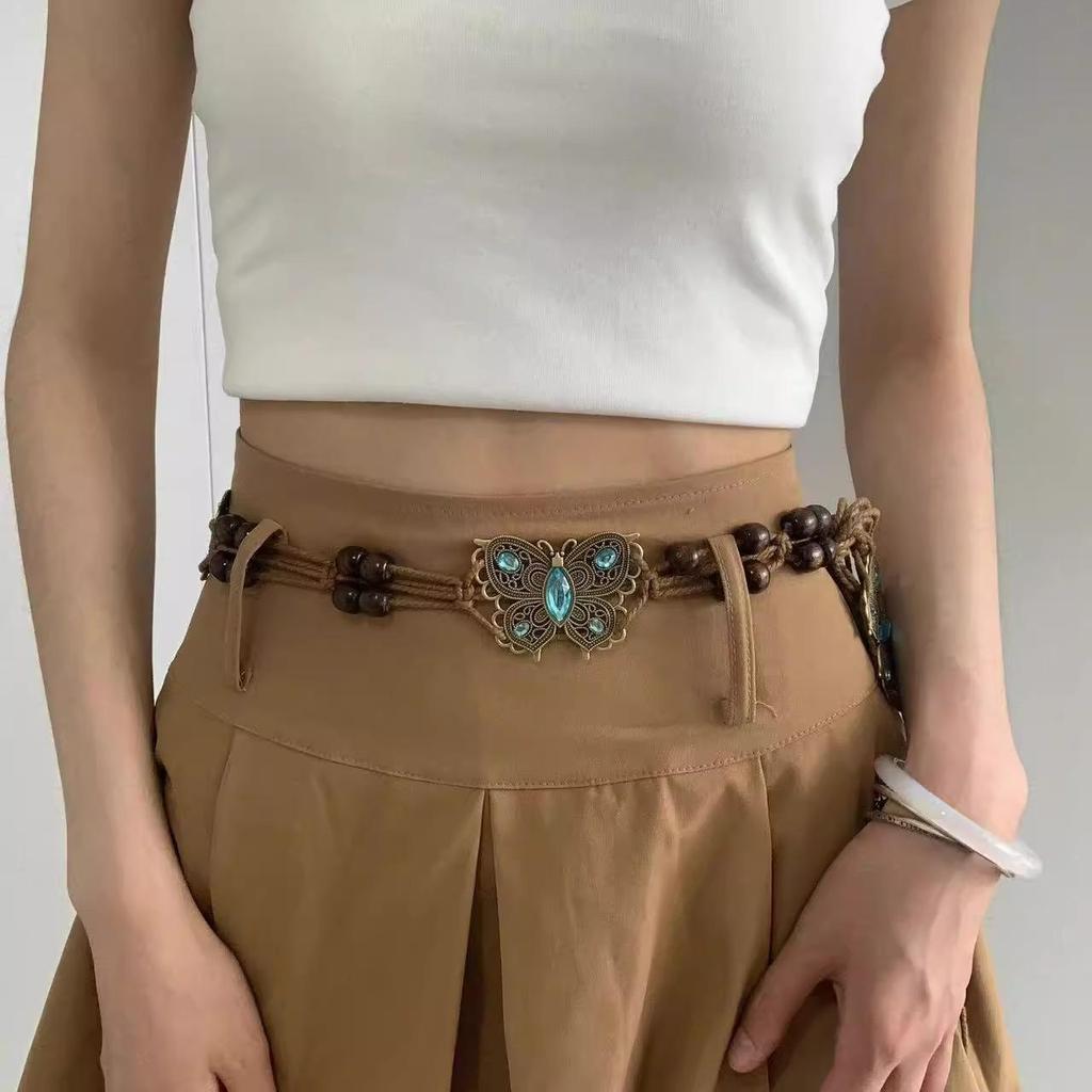 Богемный Y2K Этнический Пояс Ручной Работы для Женщин – Универсальное Украшение для Платья