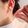 New Chinese Bamboo Earrings Women'S Niche Design Sense Diamond-Encrusted Light Luxury Stud Earrings Personalized Ear Jewelry