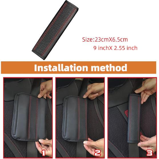2PCS Car Seat Belt Cover, Soft Shoulder Strap Covers Harness Pads, Safety Leather Seatbelt Comfort Driving Cushion Protect Your Shoulder And Neck