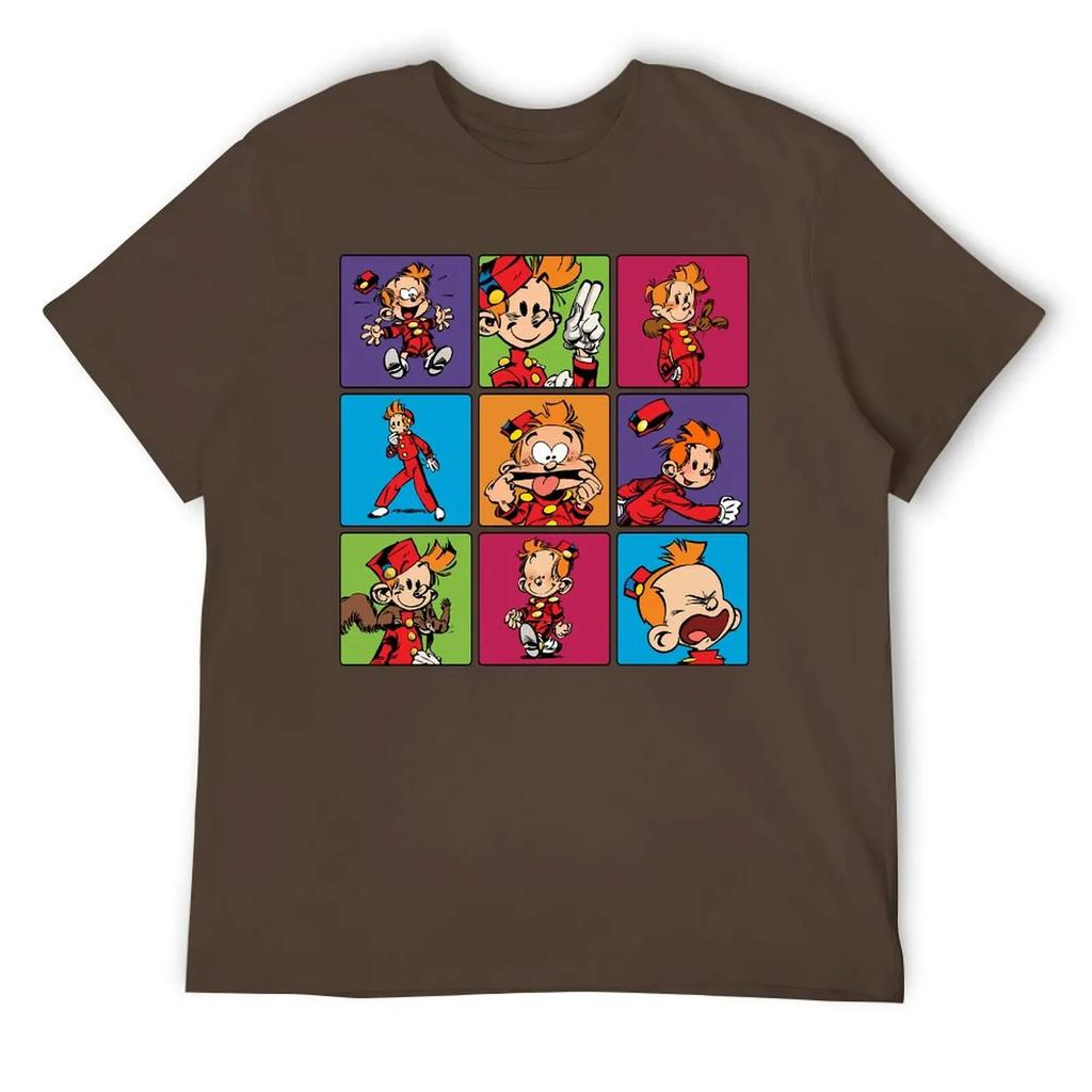 Футболка Spirou Squares Classic на продажу Харадзюку Спортивный топ Футболка Уникальный Дом Смешной Размер США