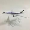 Джейсон Туту 16 см Модель самолета Singapore Airlines Airbus A350 Литой металл Масштаб 1/400