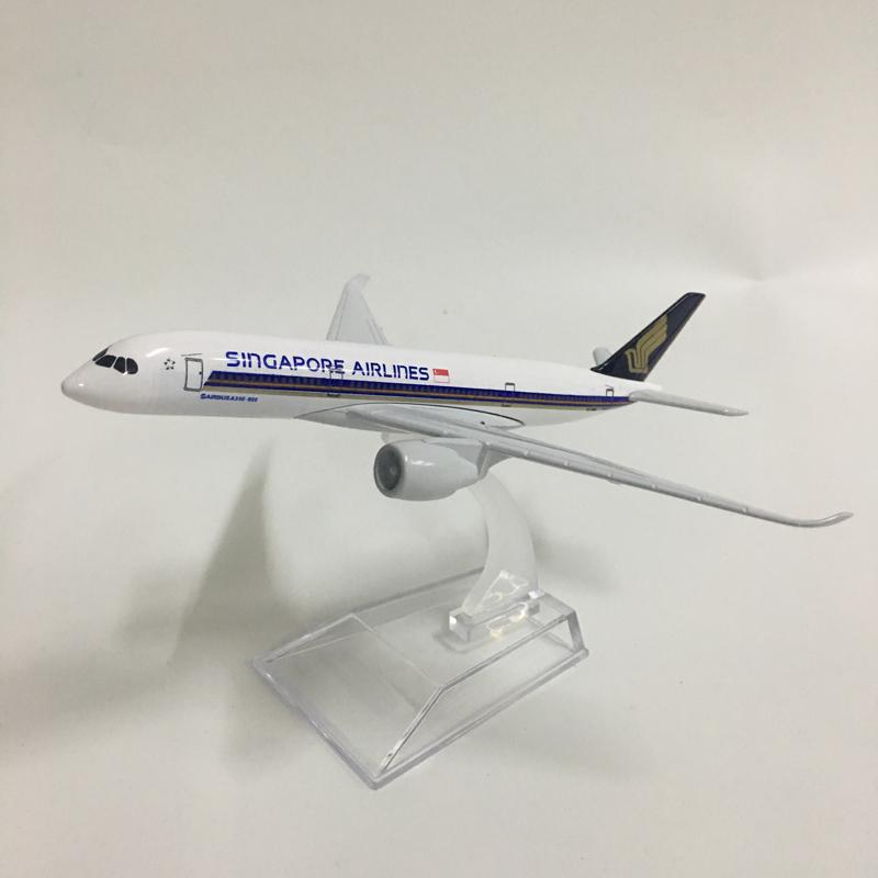 Джейсон Туту 16 см Модель самолета Singapore Airlines Airbus A350 Литой металл Масштаб 1/400
