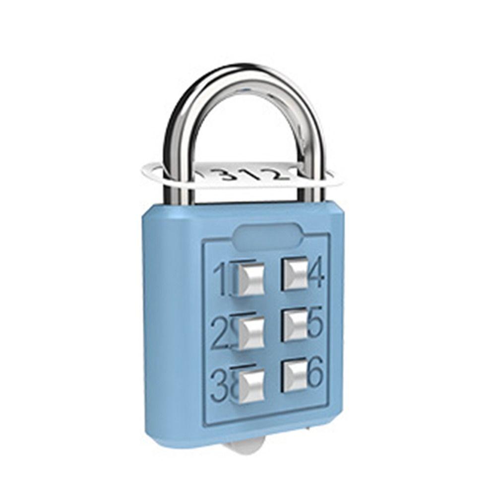 Security Dormitory Cabinet  Lock Luggage Padlock Backpack Zipper Lock 6 Digit Button Password Lock