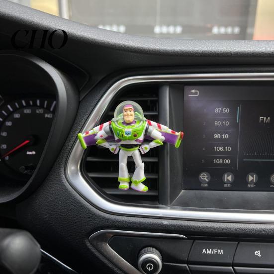 Unisex Car Keychain Pendant, Woody Buzz Lightyear Air Freshener, Aromatherapy Polyvinyl Chloride Vent Clip Accessory for Toy Fan Gift Toy-Story