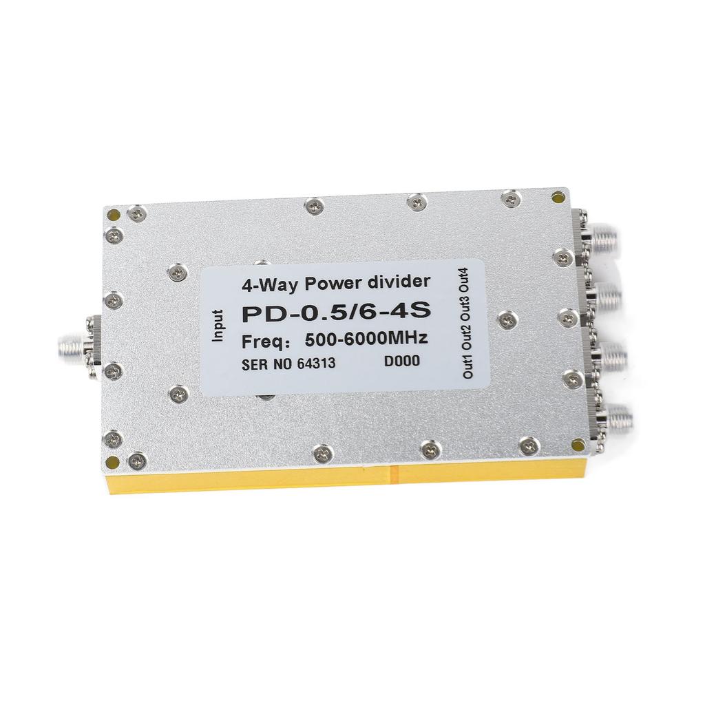 4-полосный делитель мощности SMA, от 500 до 6000 МГц, малая вносимая потеря, микрополосковый делитель мощности SMA с высоким коэффициентом усиления