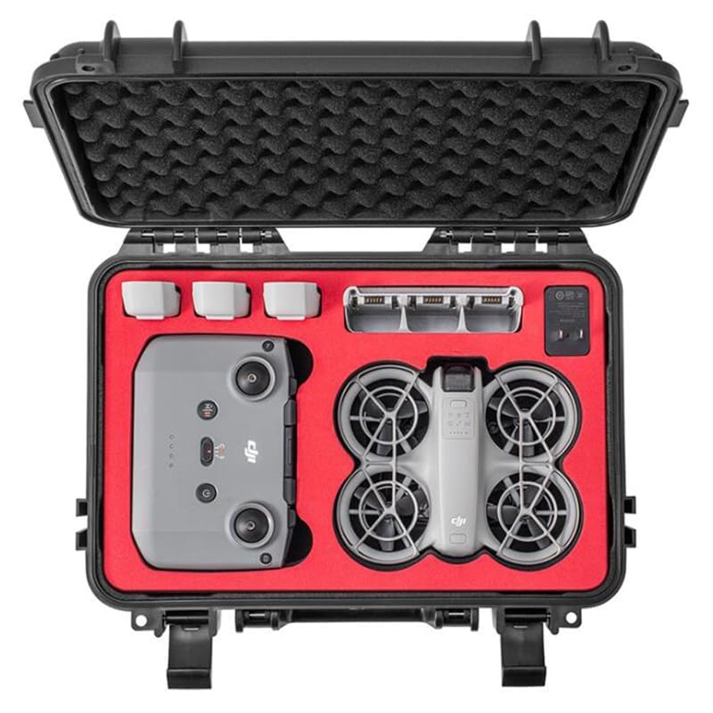 Совместим с чехлом для хранения DJI Neo Fly More Combo. Водонепроницаемый жесткий чехол для переноски. Полностью защитный, пыленепроницаемый, ударопрочный, устойчивый к царапинам.