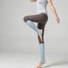 1 Pair Women Girls Ballet Dance Stirrup Leg Warmers Ribbed Knitted Solid Color Toeless Latin Knee High Socks Yoga Sports Warm Cover Sleeves  Sky Blue