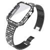 Металлический ремешок для Apple Watch Band 41 мм, 45 мм, 40 мм, 44 мм, женский браслет из нержавеющей стали с бриллиантами, аксессуары для iWatch 9, 8, 7, 6 SE 5