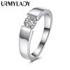 Charm 925 Sterling Silver Rings For Women Crystal Size 7/8/9/10 Fashion  Jewelry
