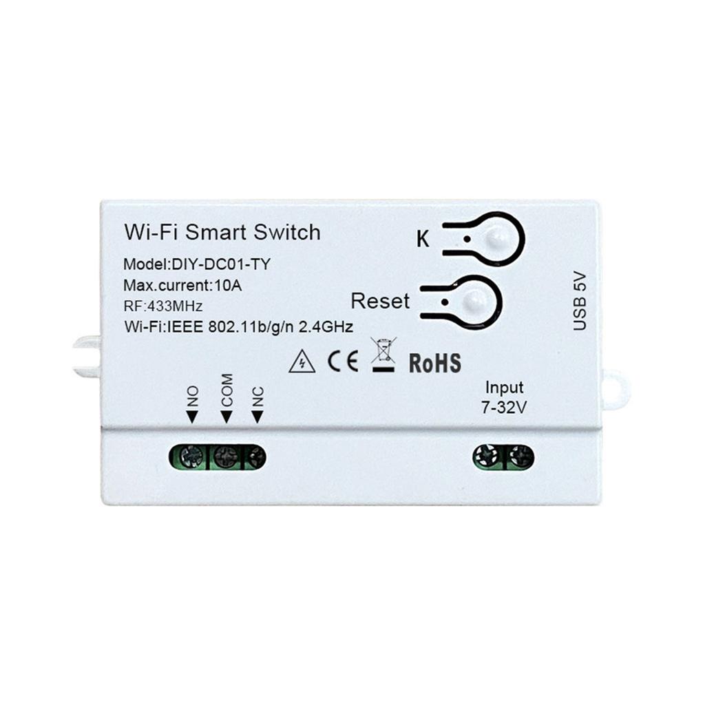   Wifi RF Home Electrical Appliance 5V 12 V Breaker On-Off Controller Module Pointing Self-locking Cellphone APP Remotely Control Compatible with  