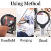 Hands Free Led Loupe Lighted Reading Magnifier Table Hanging Magnifying Glass For Seniors Sewing Cross Stitch Embroidery Repair
