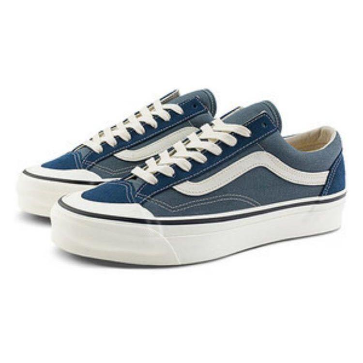 Vans Old Skool Reissue 136 Comfortable Versatile Low-Top Skate Shoes Unisex Sneakers Blue VN000MT6DDN