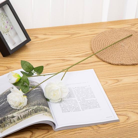 3 ветки, 2 большие головки, 1 маленький бутон. Искусственный пион. Реалистичные зеленые листья. Неувядшие листья. Центральная часть стола. Искусственный цветок. Свадебный декор.