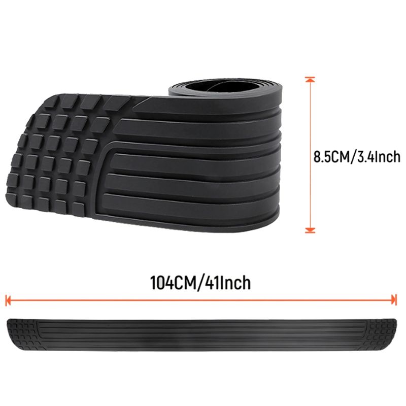 Car Trunk Anti-Kicked Scratch Protector Strip Stylings Accessories Rear Guard Plate Trim Sticker