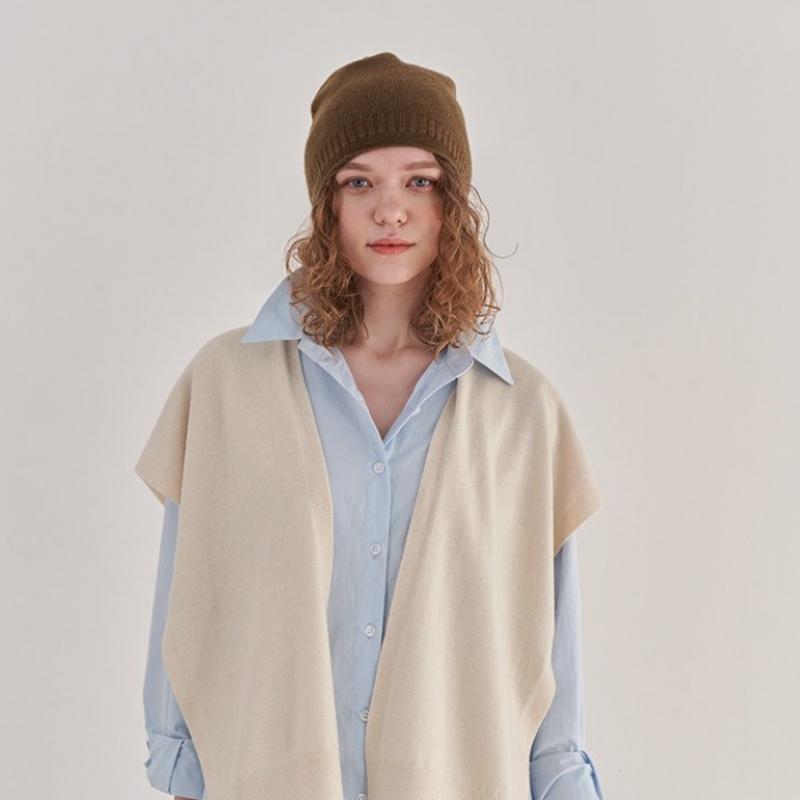 Dal Cashmere 30 Slouch Knit Beanie Olive