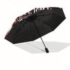 Merry Christmas Deer & Pine Tree StickerUmbrella, Portable 3-Fold Compact Umbrella,Christmas Gift ES407