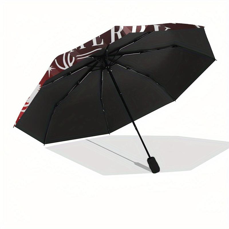 Merry Christmas Deer & Pine Tree StickerUmbrella, Portable 3-Fold Compact Umbrella,Christmas Gift ES407