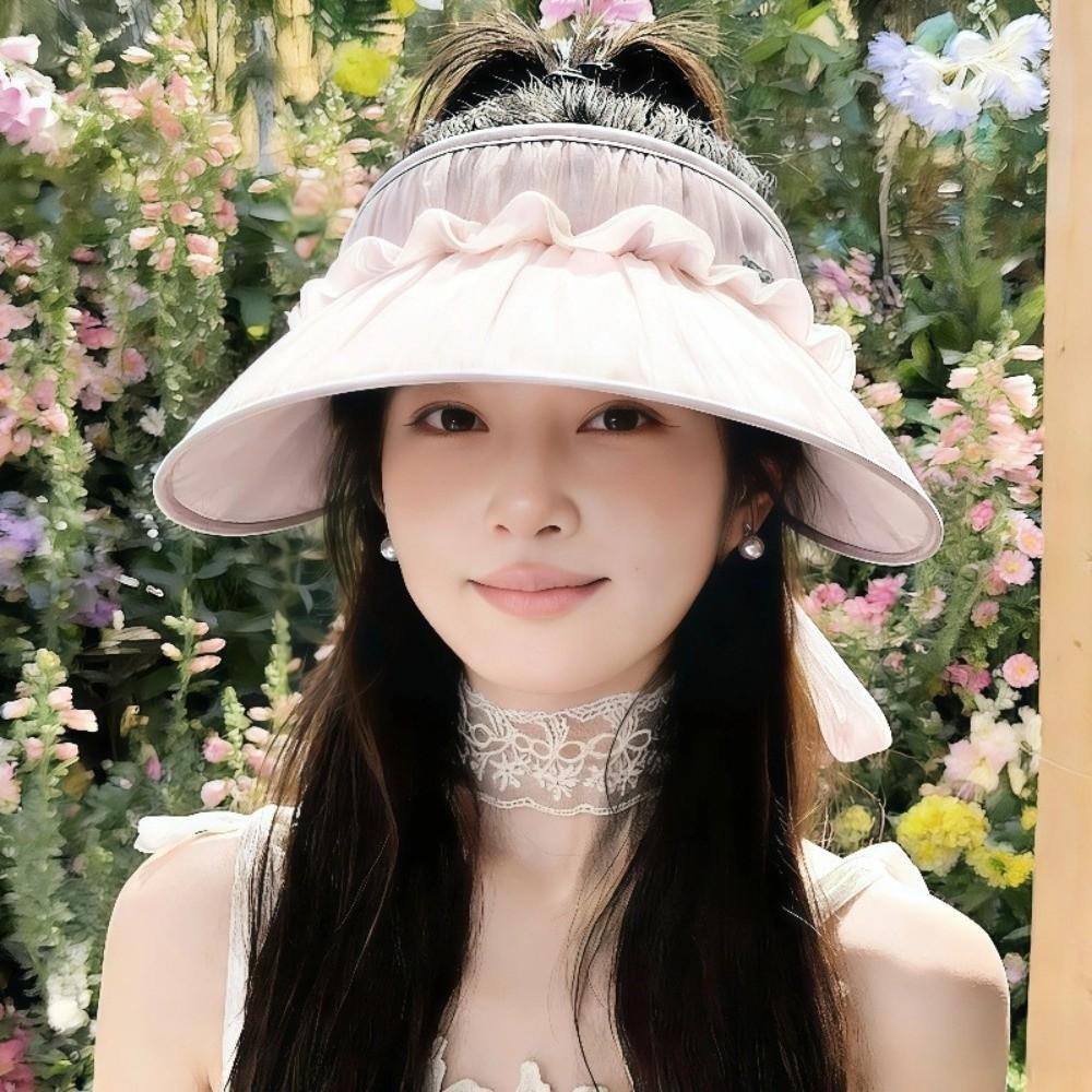 Wide Brim Sun Visor Hat Open Top Design Beach Hat Foldable Wide Brim Hat Outdoor Travel