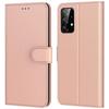 Case For Samsung A52 (6.5 ") Rose Card Holder Anti-Scratch Wallet Solid Color Leather Effect 360 Degree Protection