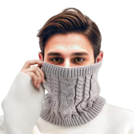 Женский мужской термошарф однотонный с фактурой кручения, утолщенная плюшевая подкладка, теплый шарф для шеи, ветрозащитный шарф для защиты от холода