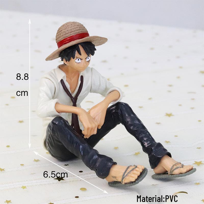 One Piece Луффи Диван-кресло Поза для сидения Украшения для торта