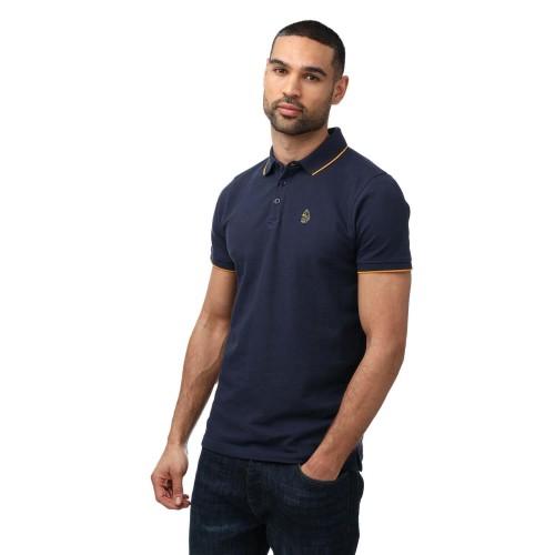 Luke 1977 Mens Ricky Gold Detail Tipped Polo Shirt