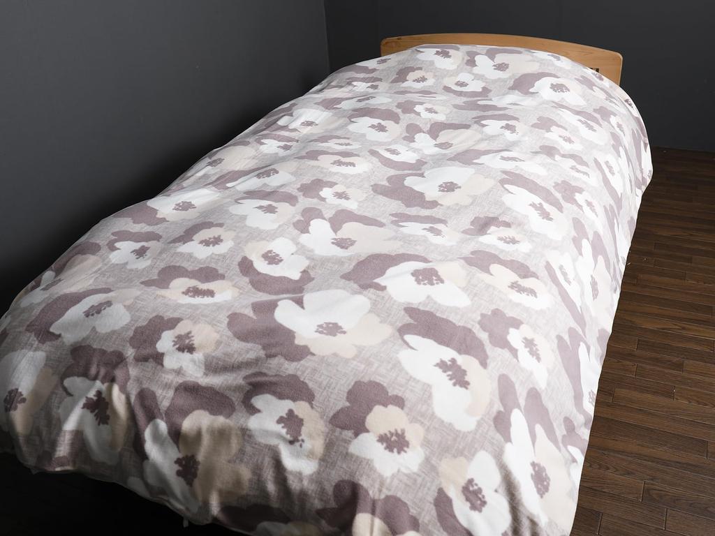 Romance Kosugi Warm Duvet Cover, Single Long, Beige, Micro Fleece, One-Side Full Zipper