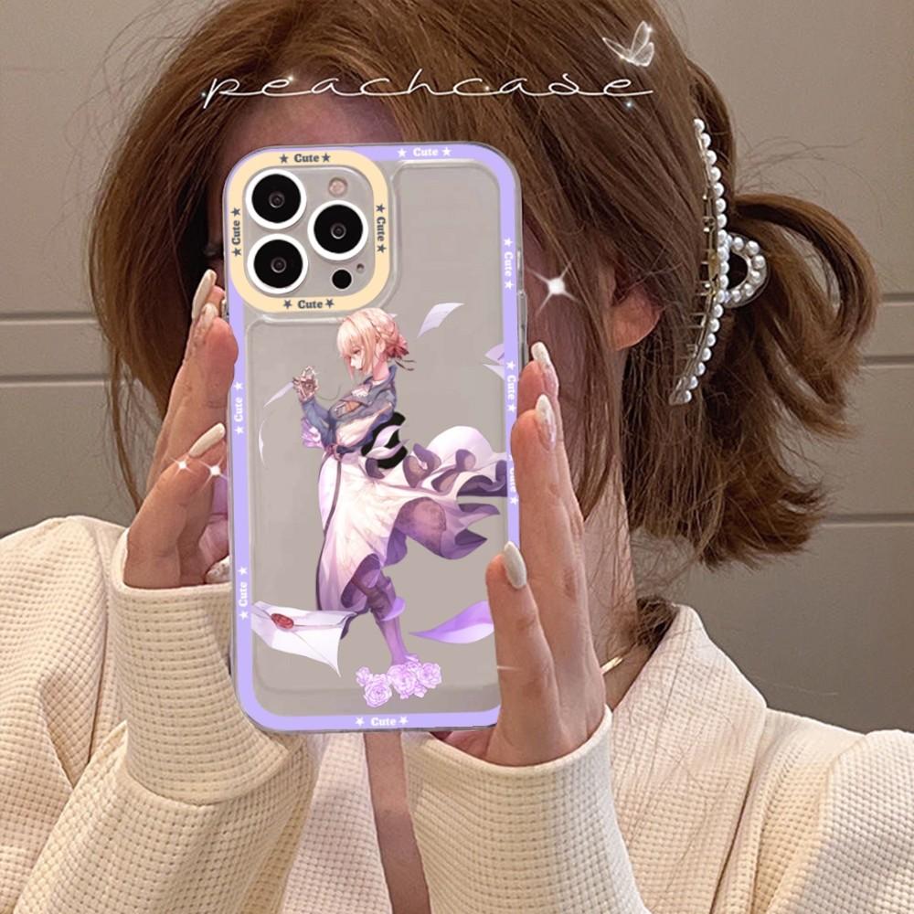 Чехол для телефона Violet Evergarden для iPhone 15 11 12 13 14 Mini Pro Max XR X XS TPU Прозрачный чехол