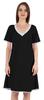 Solid Nightgown Dress For Women Nightwear Lace Short Sleeve Loungewear