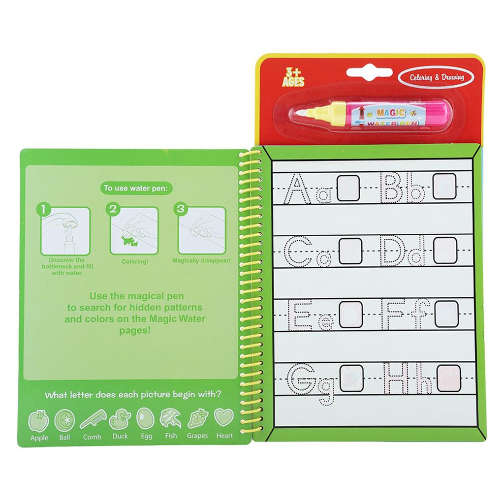 Портативная раскраска для рисования на воде для детей, обучающая игрушка для рисования (Письмо)