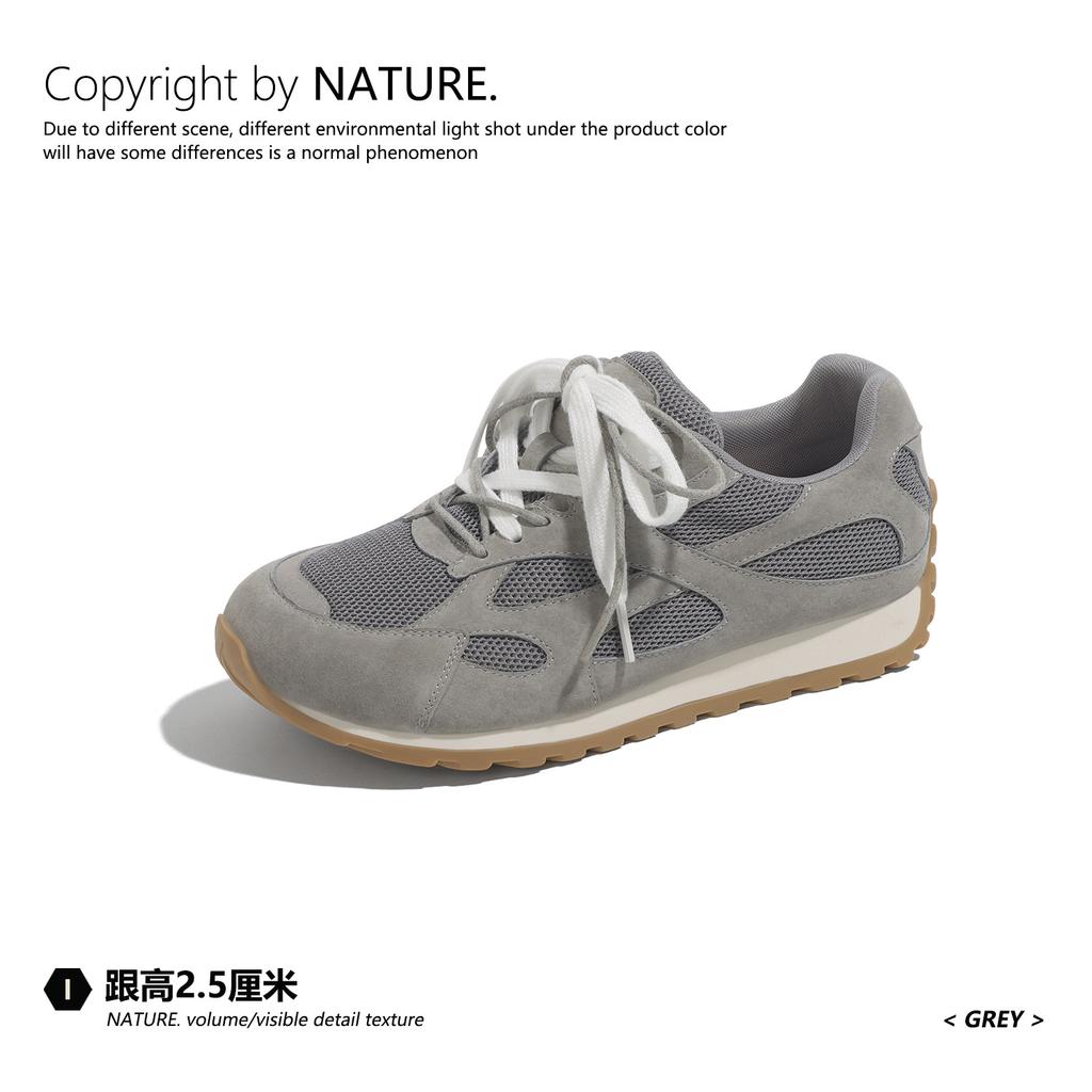 Кожаные кроссовки Форрест Гамп на шнуровке, спортивная и повседневная обувь на плоской подошве, новинка весны 2025 года, ретро, сетчатые, дышащие, женские кроссовки